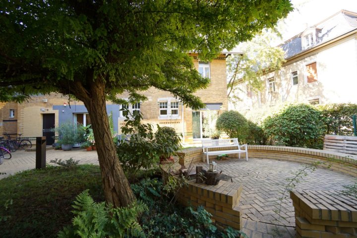 Blick in den Hinterhof vom Kutscherhaus Alte Straße Leipzig