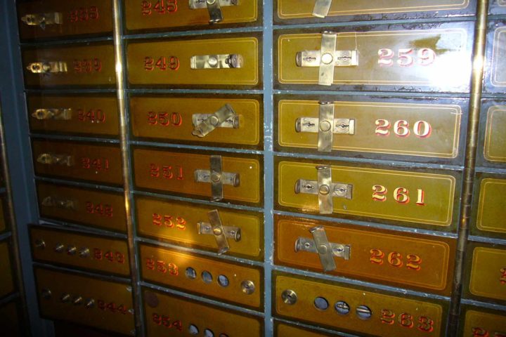 Innenansicht Details Bank Palais