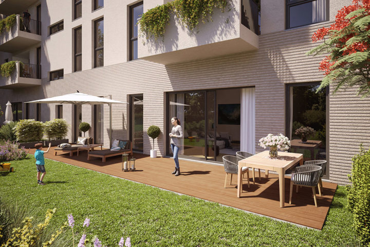 Beispiel Garten mit Terrasse Fregestraße